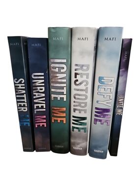 EUC Tahereh Mafi's Shatter Me Series #s 1-5 + Unite Me Novellas, 3 HB, 3PB